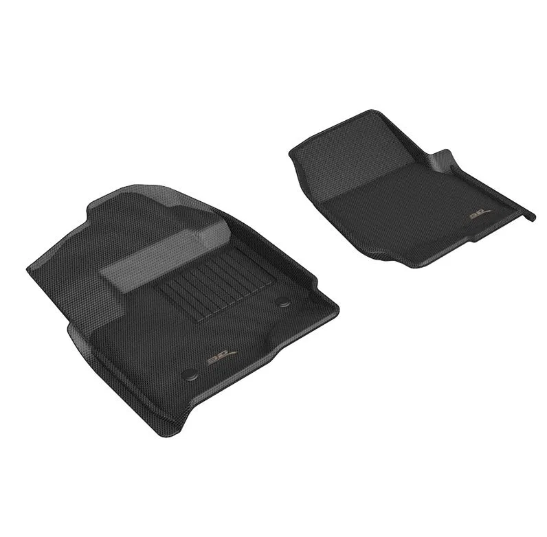 L1FR10711509 – 3D MATS/U-AC Floor Liner, Black Custom Fit Raised Edge Thermoplastic Rubber Of Carbon Fiber Texture 2 ...